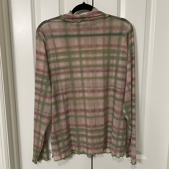 Pilcro Anthropology Mesh Pattern Turtleneck Top - Picture 3 of 4